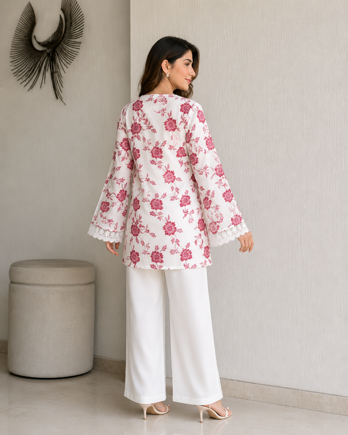 Floral Tie-Up Short Kurti ๐ธ