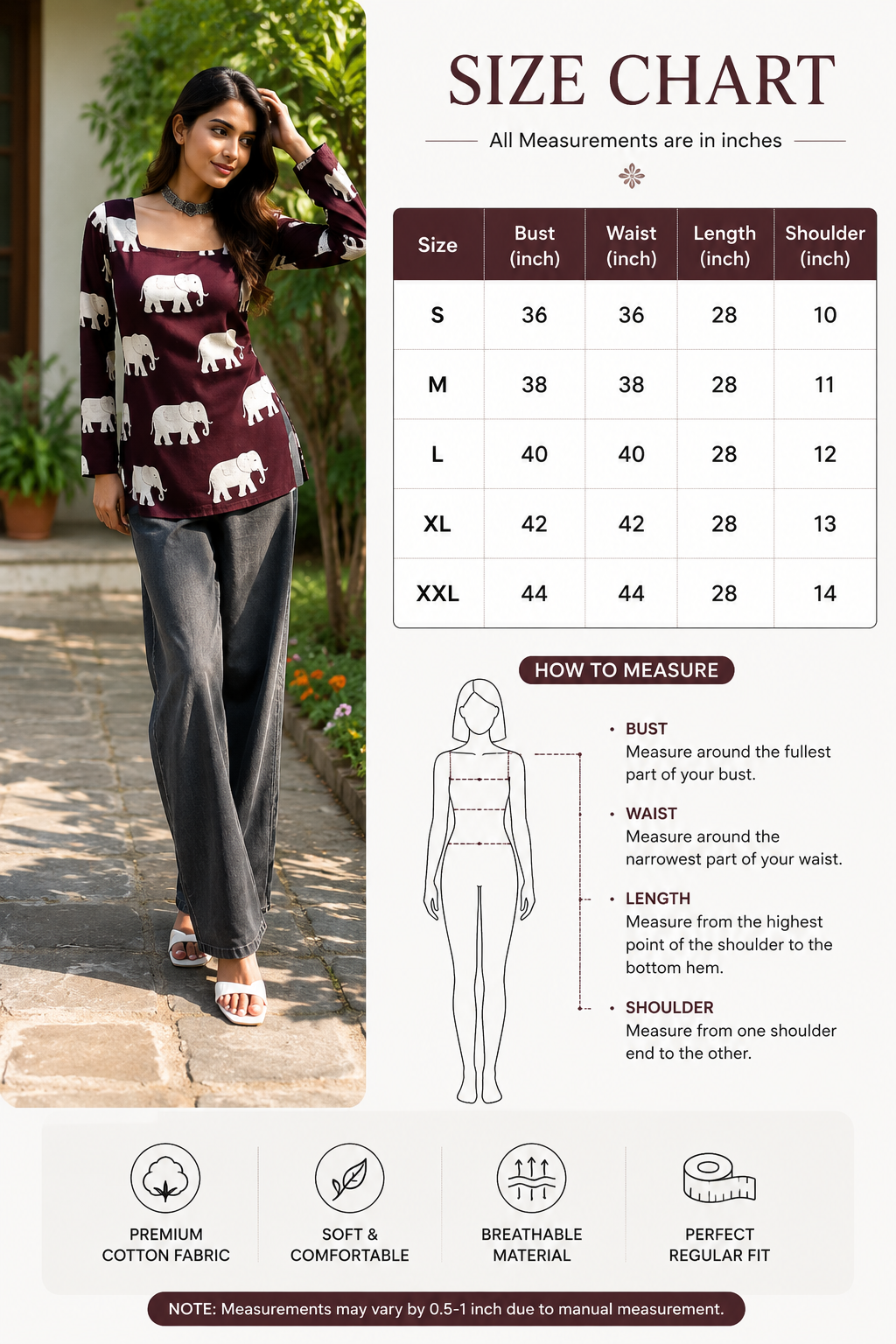 Elephant Print Trendy Top