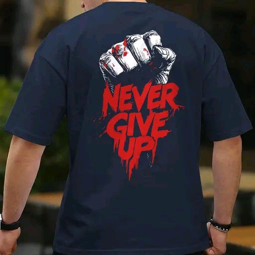 Never Give Up Oversized T-Shirt