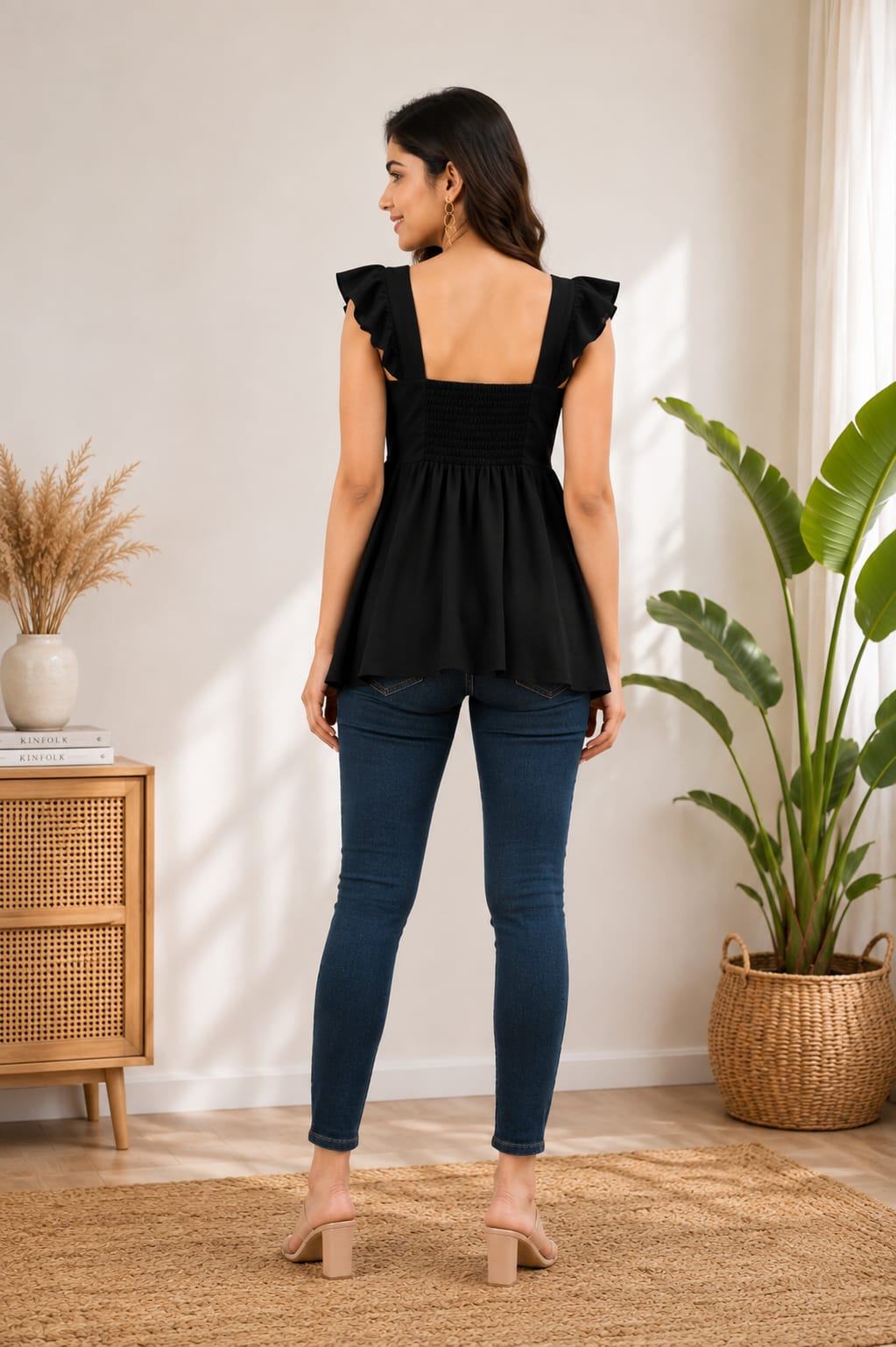 NEW ARRIVALS | Ruffle Bow Front Peplum Top