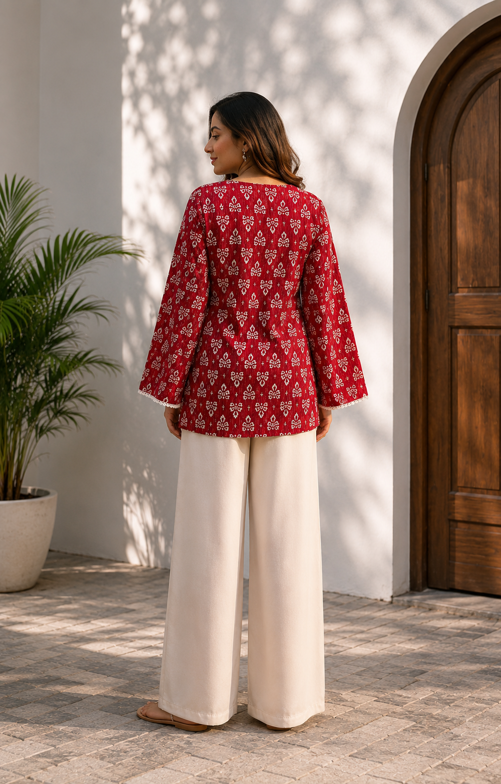 Women’s Premium Floral Short Kurti