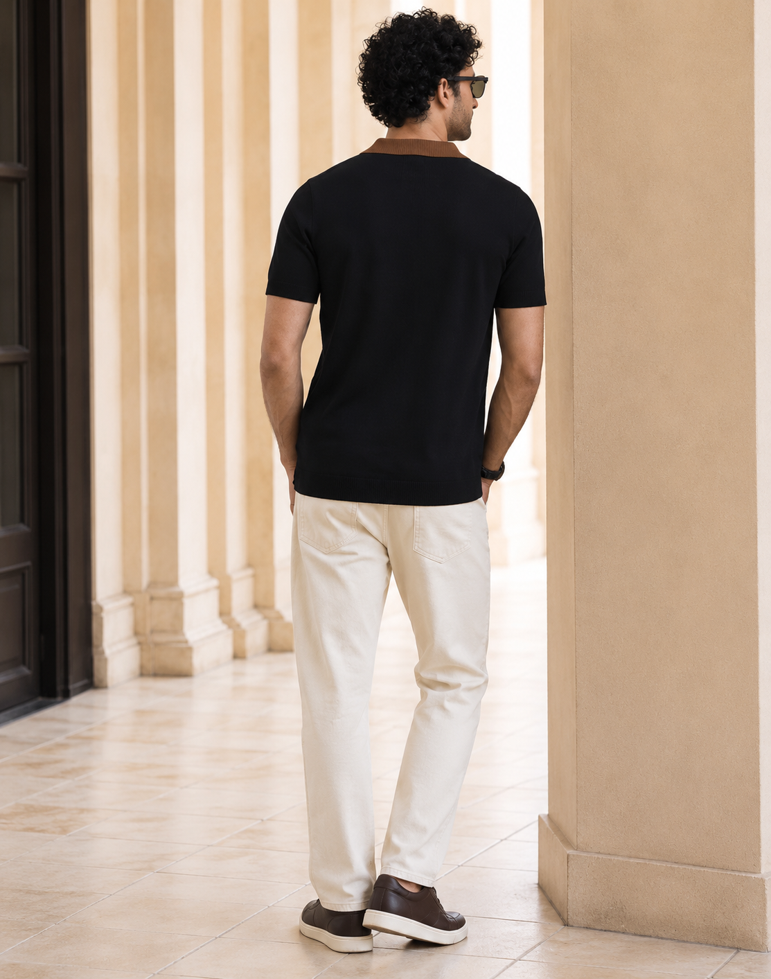 Premium Retro Knit Polo T-Shirt