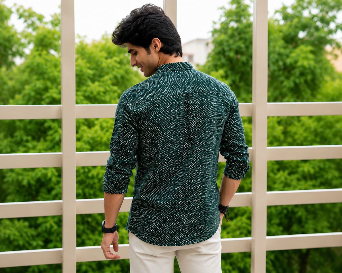 Men's Premium Printed Cotton Kurta