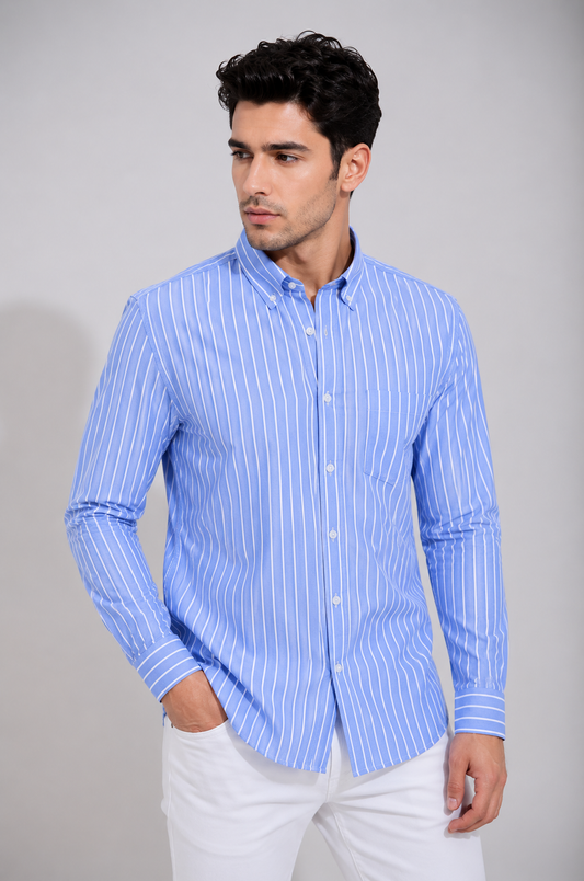 Sky Blue Stripe Shirt
