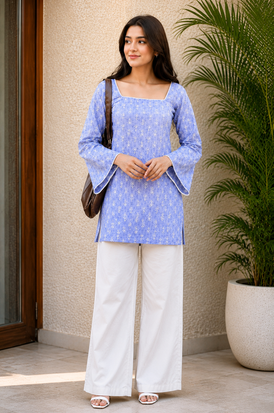 Lavender Bloom Printed Top