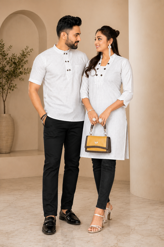 Couple Combo Kurta & Kurti Set