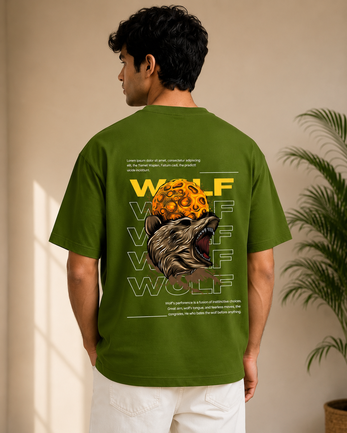 WOLF Graphic Oversized T-Shirt
