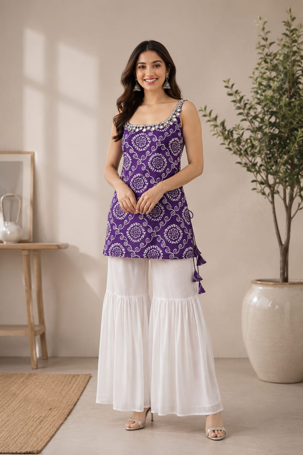 Trending Sleeveless Ethnic Top