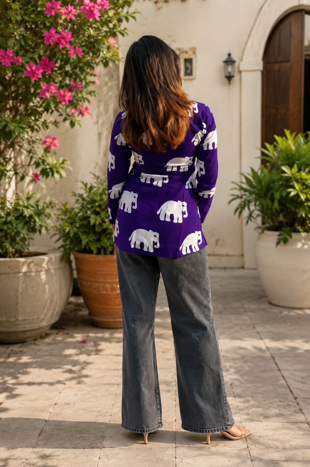 Elephant Print Trendy Top