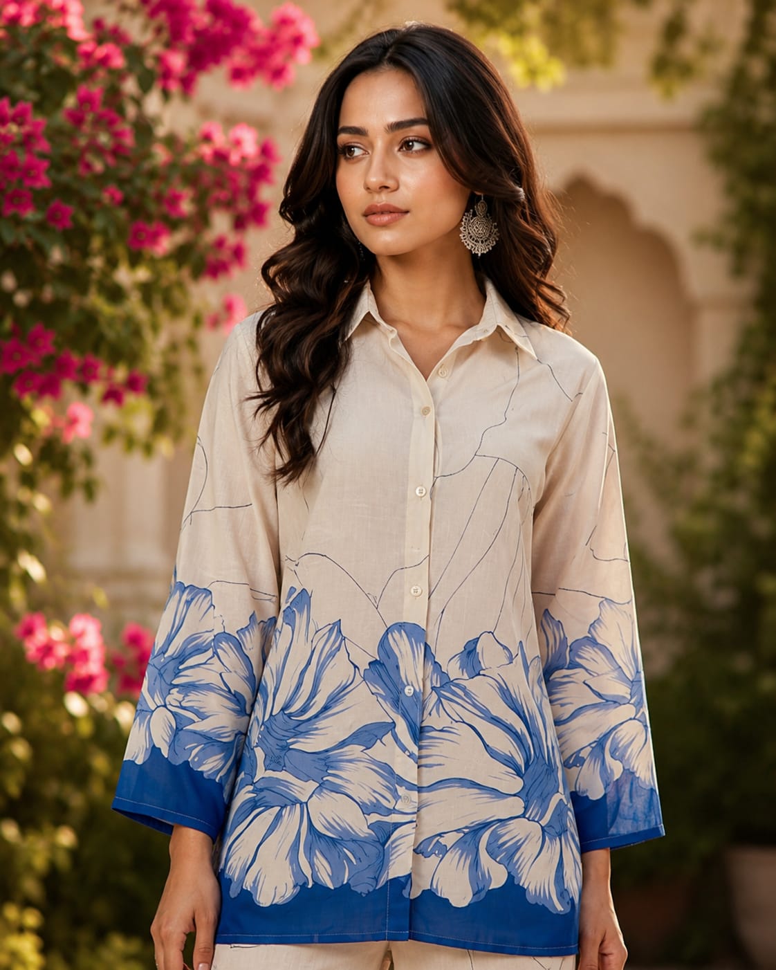 Royal Blue Bloom Co-Ord Set