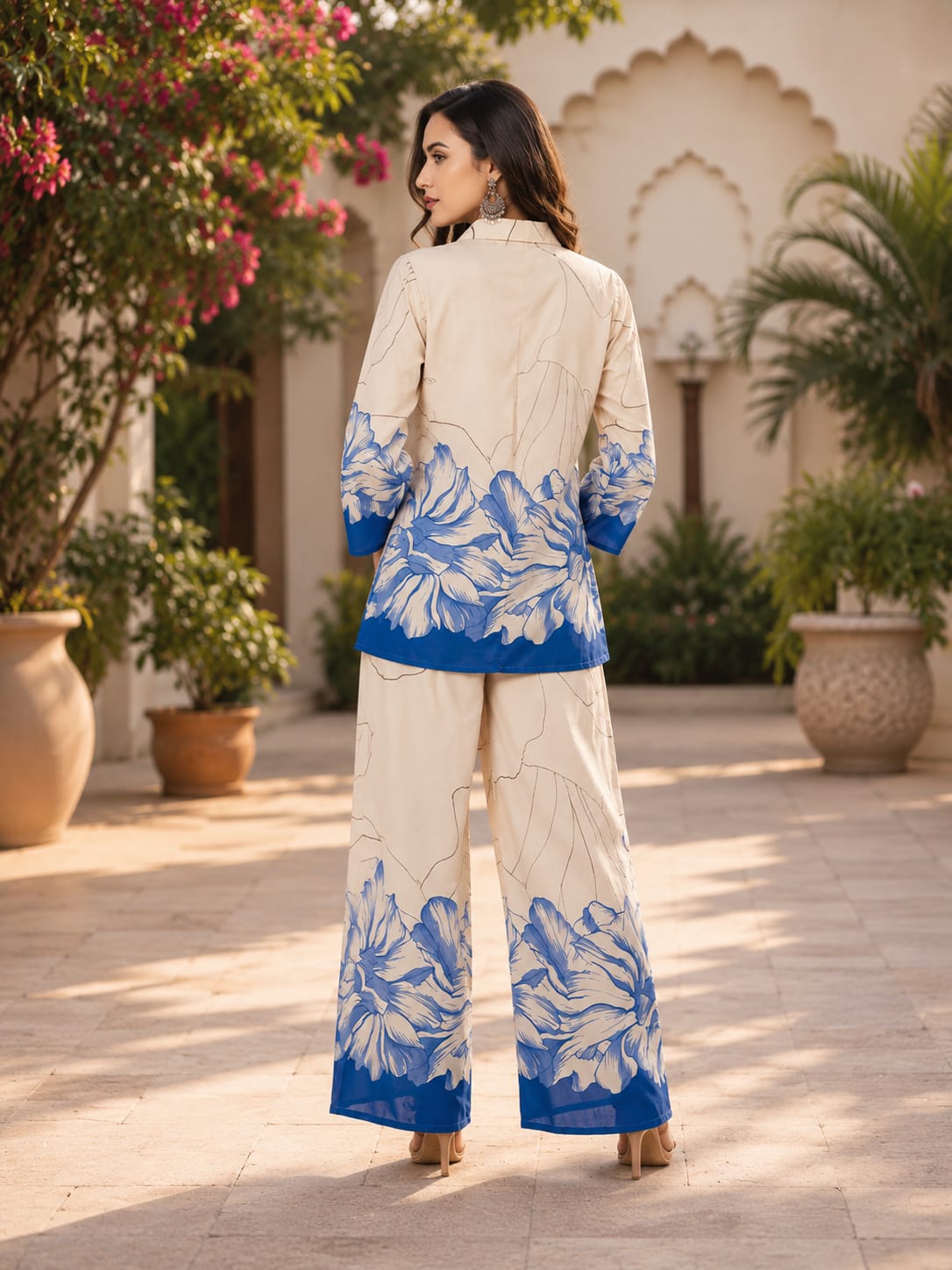 Royal Blue Bloom Co-Ord Set