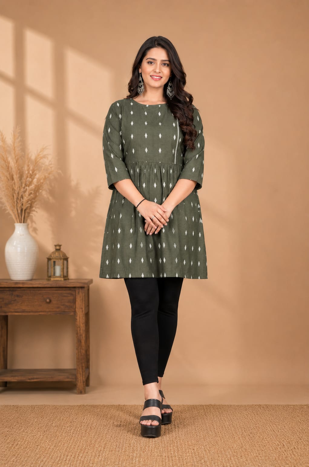 Olive Green Couple Combo Set