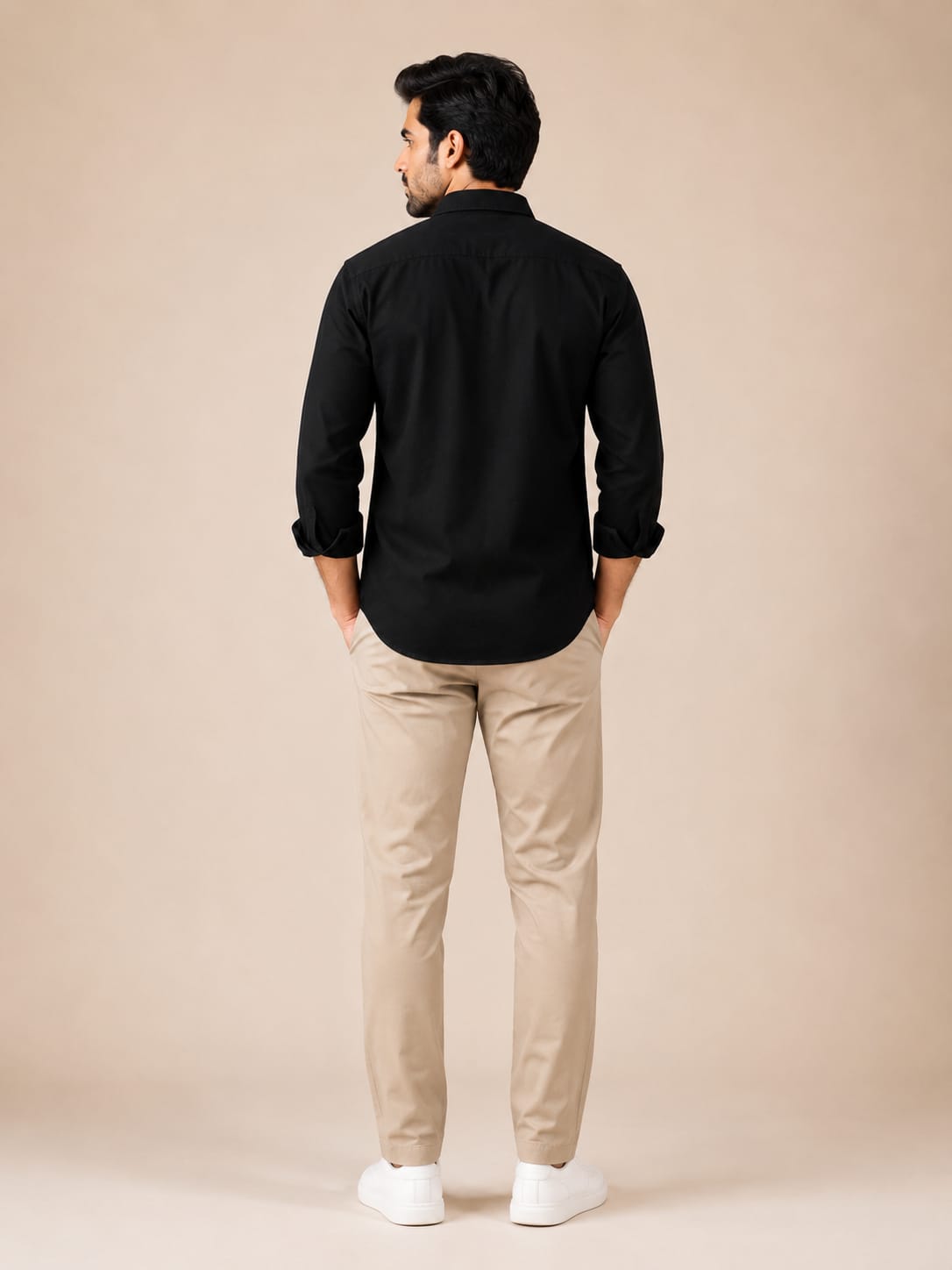 Men's Premium Solid Black Casual Shirt
