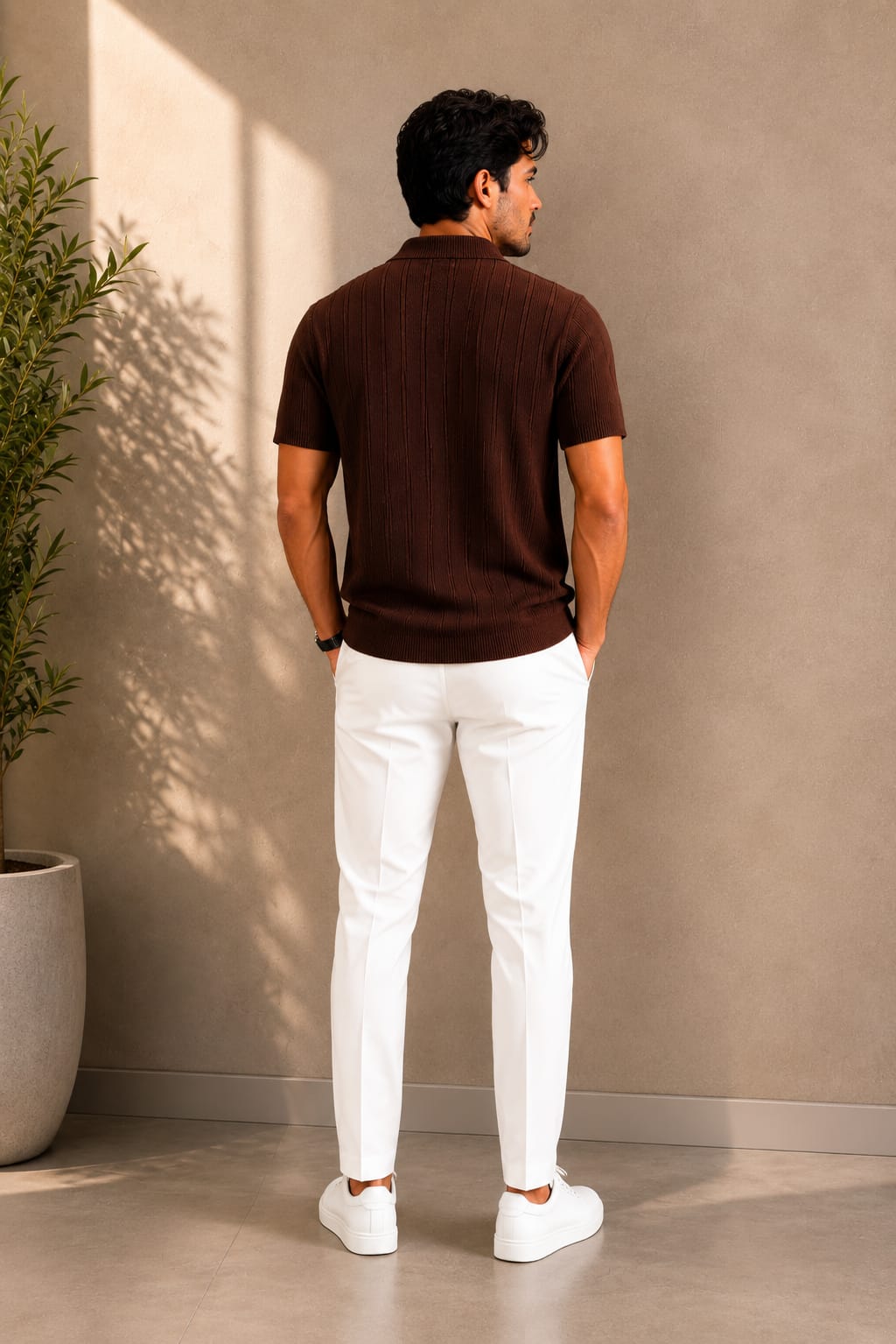 Premium Knit Zip Polo T-Shirt