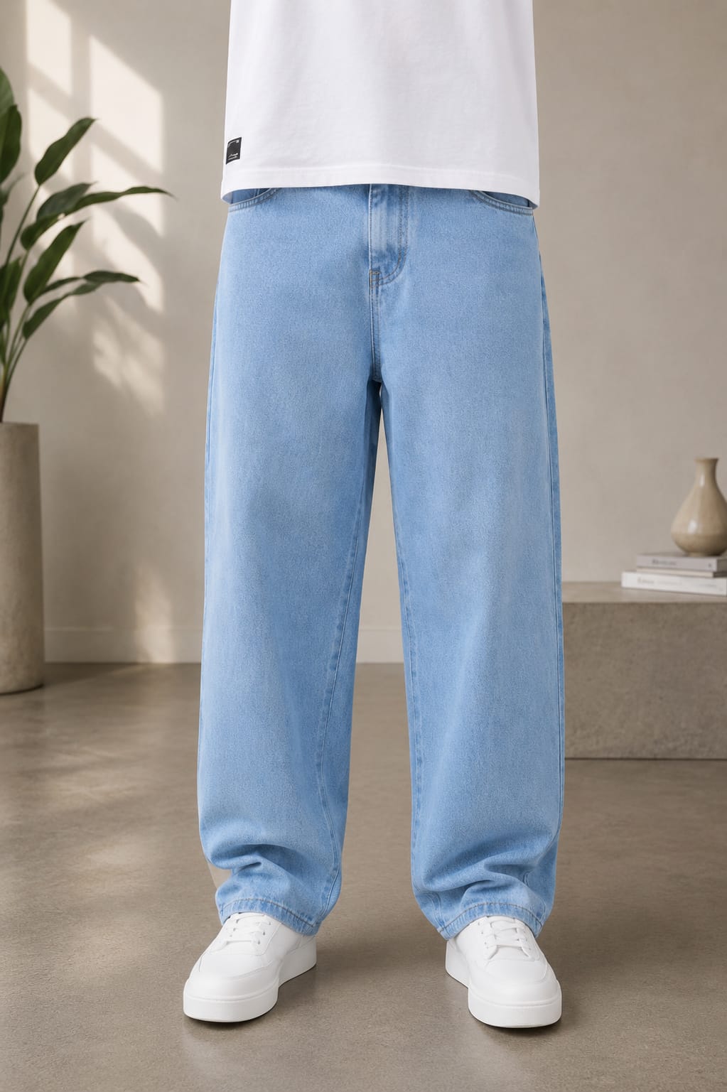 Sky Blue Relaxed Fit Jeans
