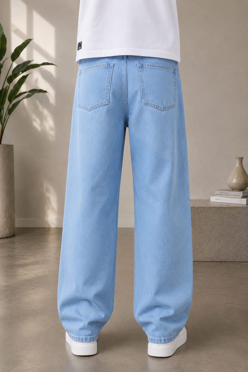 Sky Blue Relaxed Fit Jeans