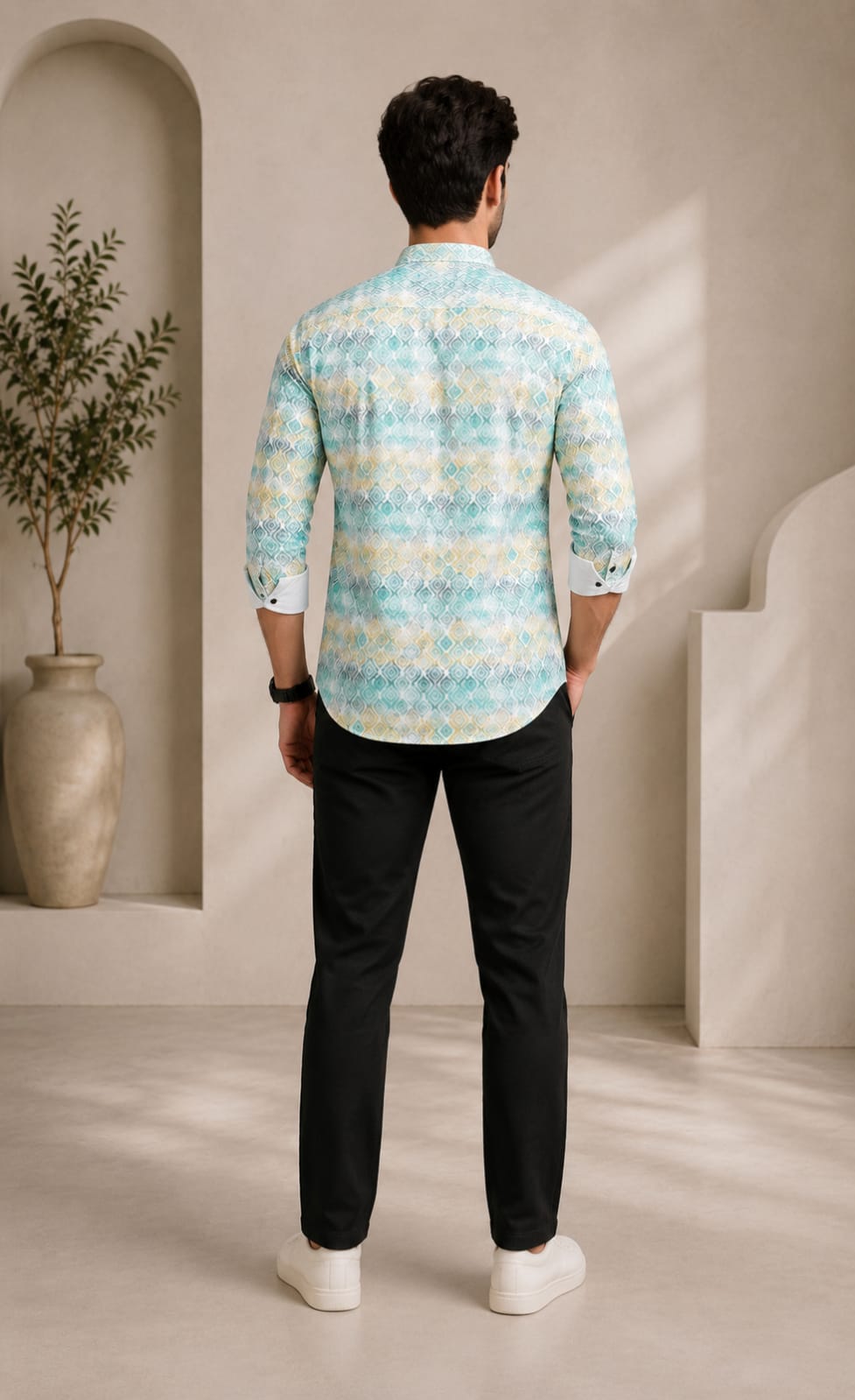 Men's Premium Printed Cotton Kurta