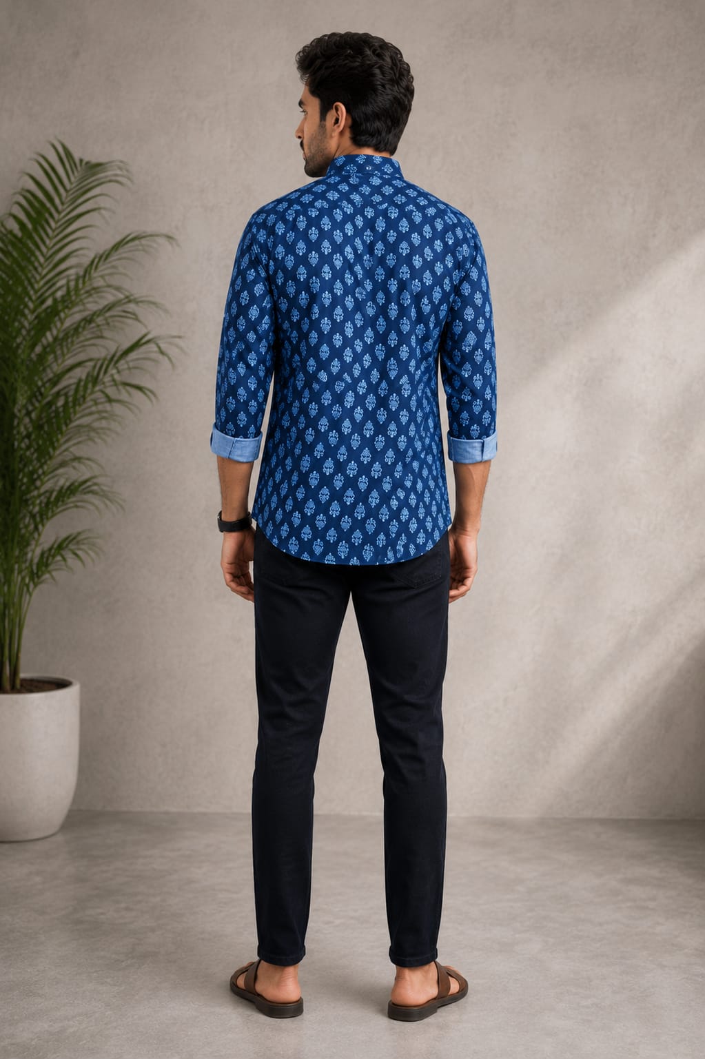 Men's Premium Printed Cotton Kurta