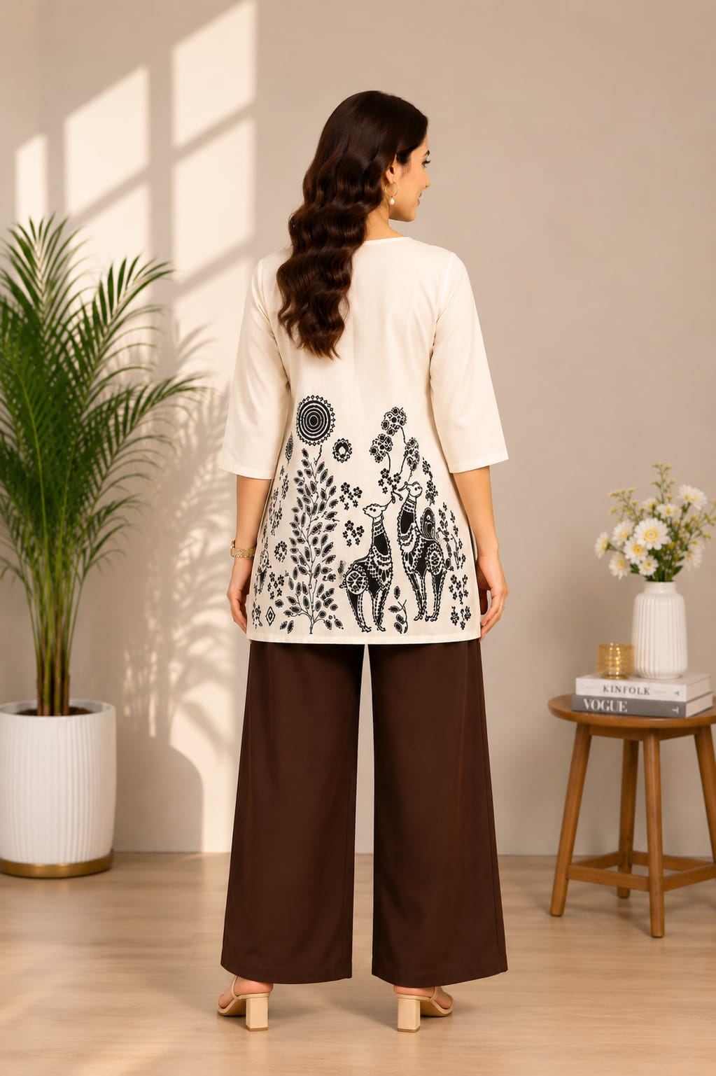 NEW ARRIVAL | Premium Ivory Printed Kurti