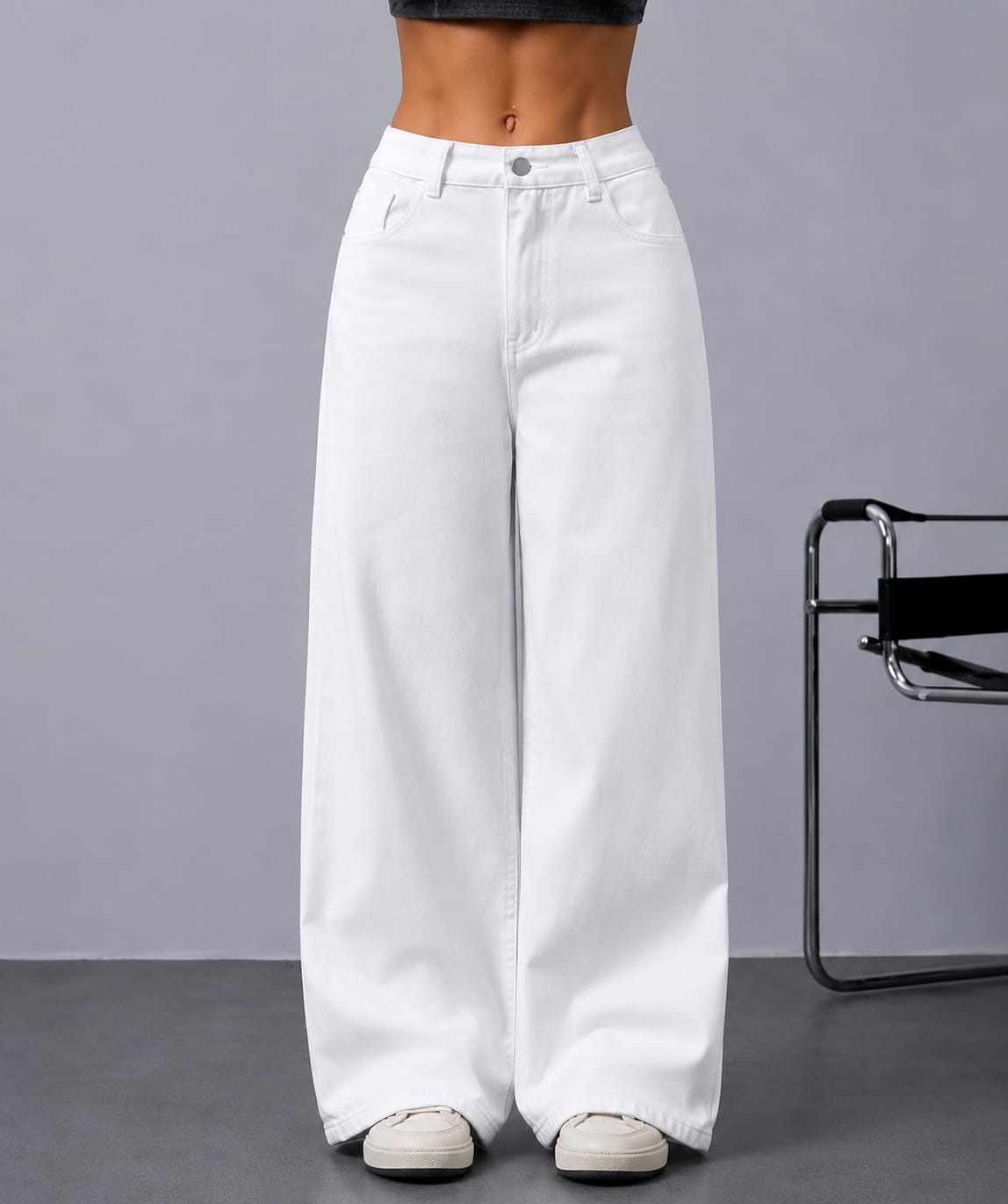 New Arrival – Premium White Wide Leg Denim Jeans