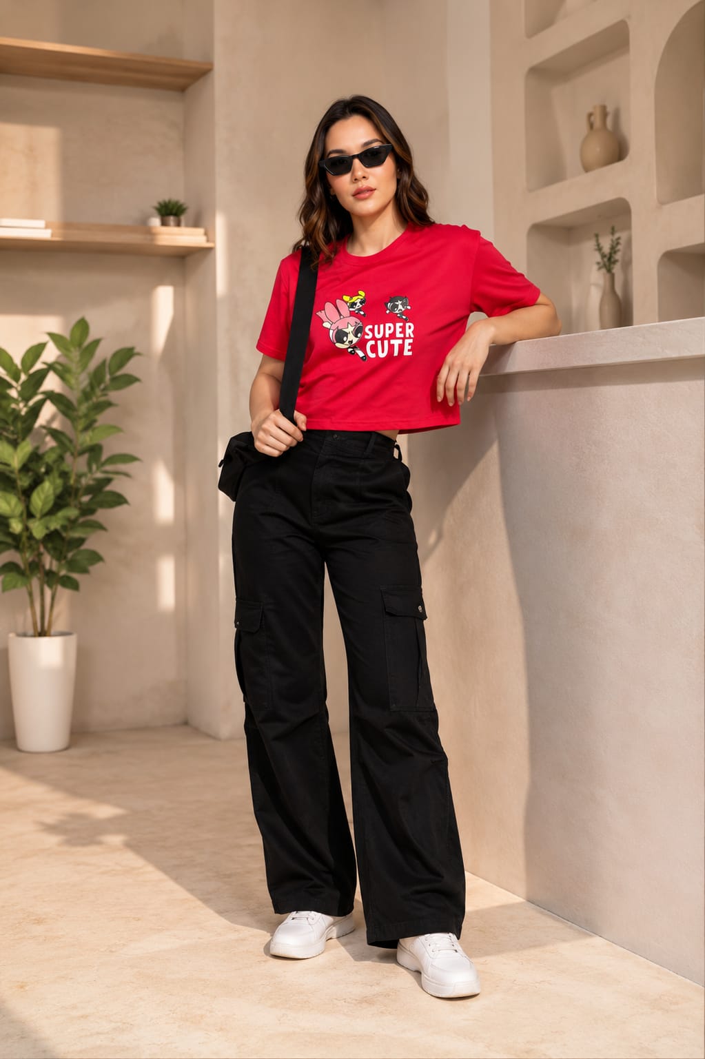 Super Cute Graphic Crop Top