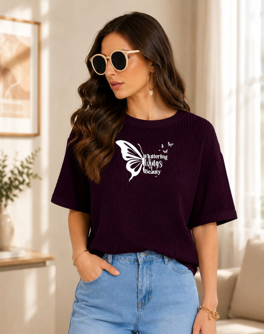 Fluttering Wings Beauty Textured Top