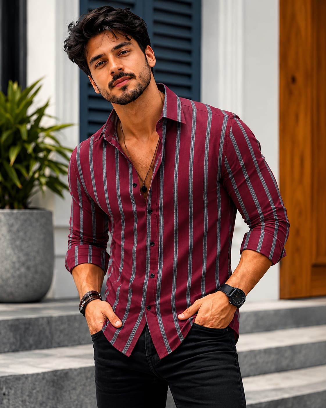 Premium Striped Slim Fit Shirt