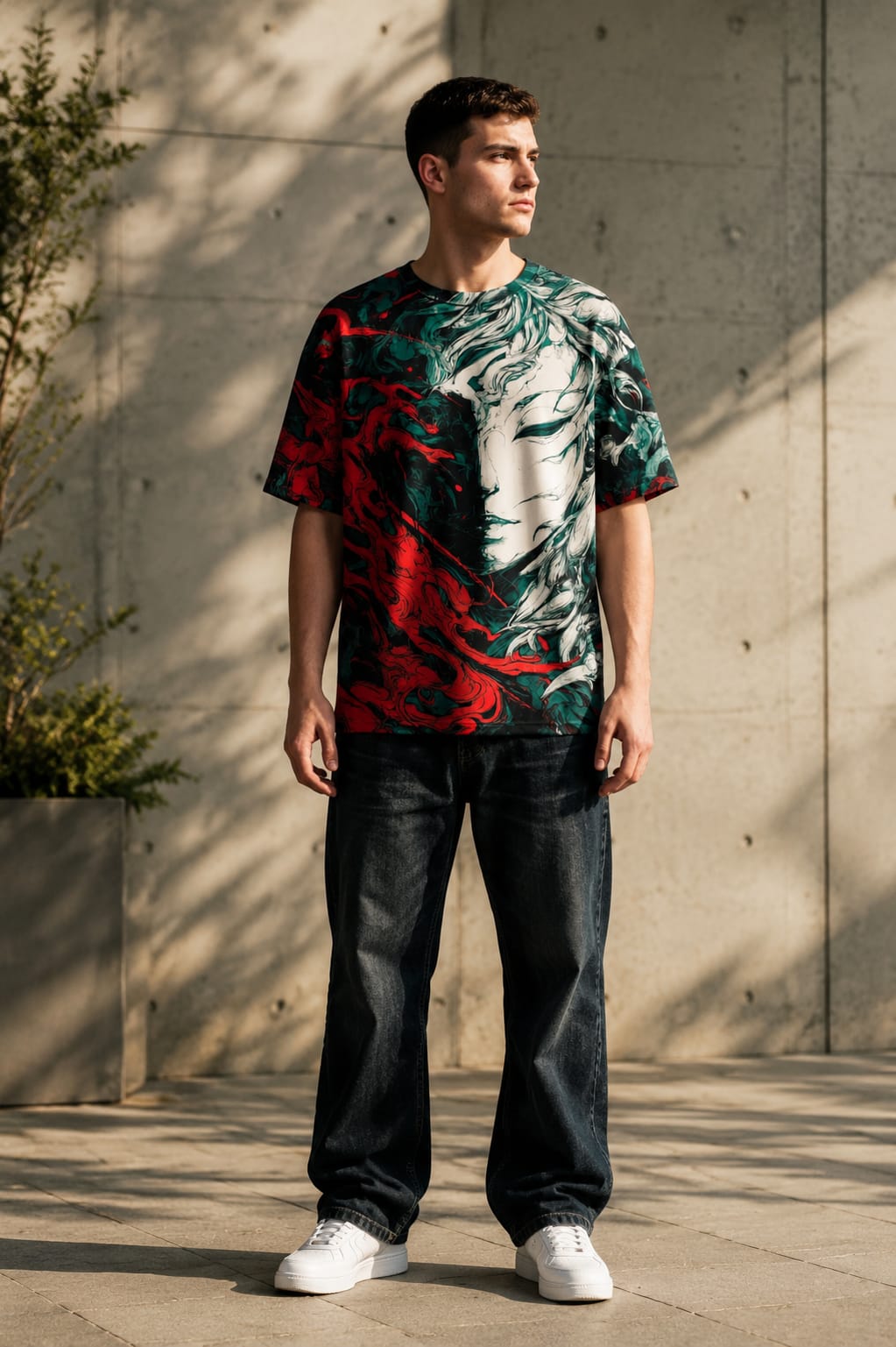 Phantom Face Oversized T-Shirt