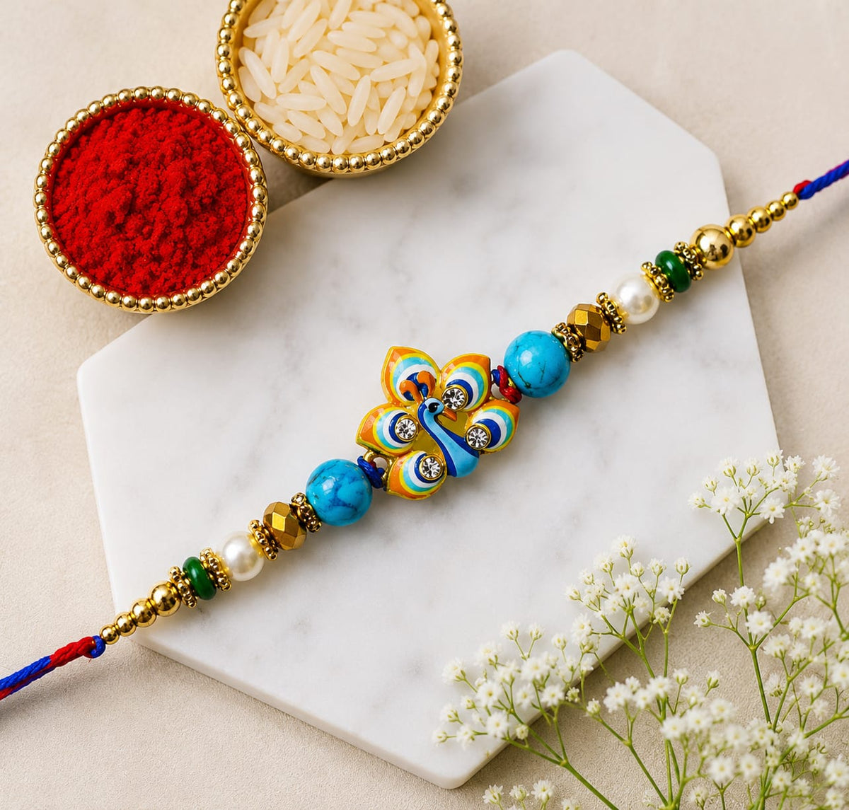 Premium Peacock Designer Rakhi