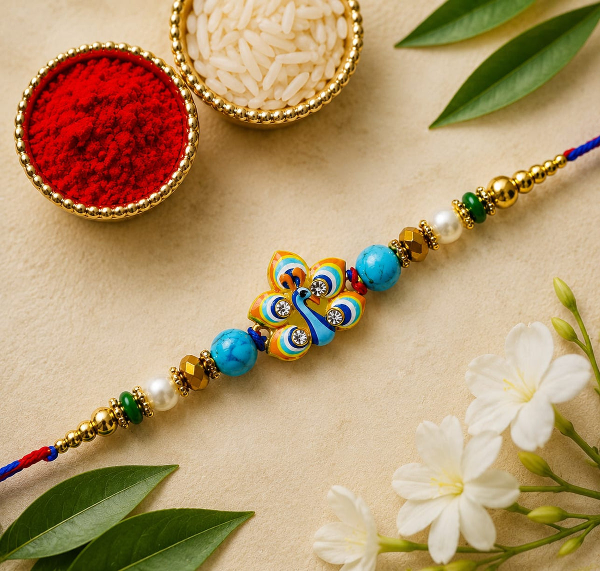 Premium Peacock Designer Rakhi