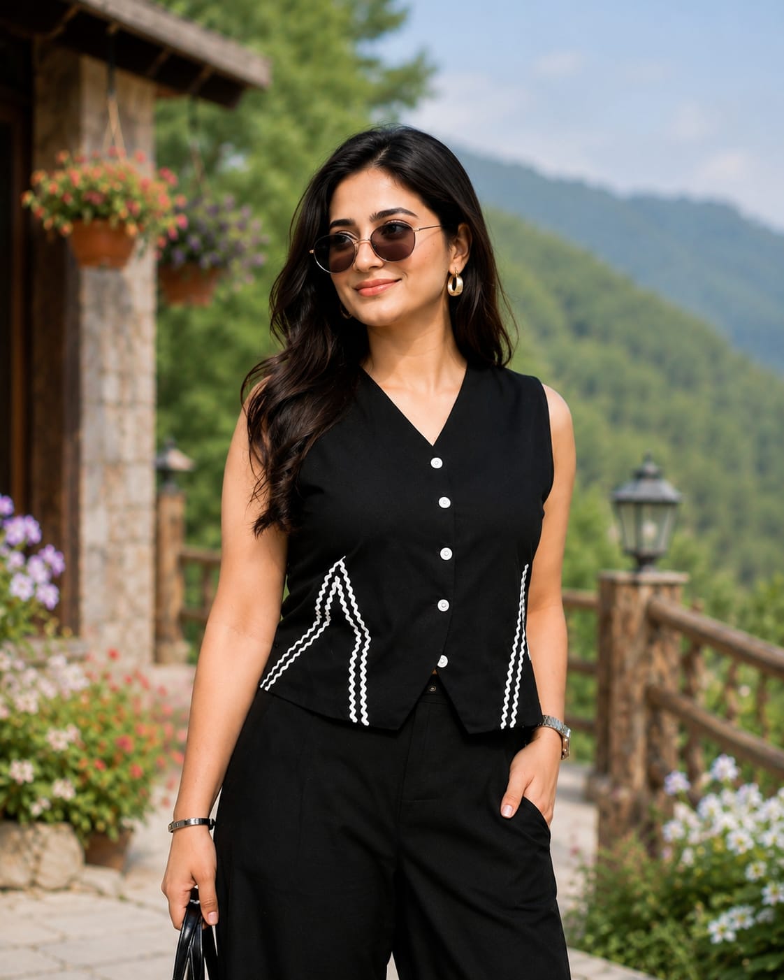 Premium Black Embroidered Co-Ord Set for Women