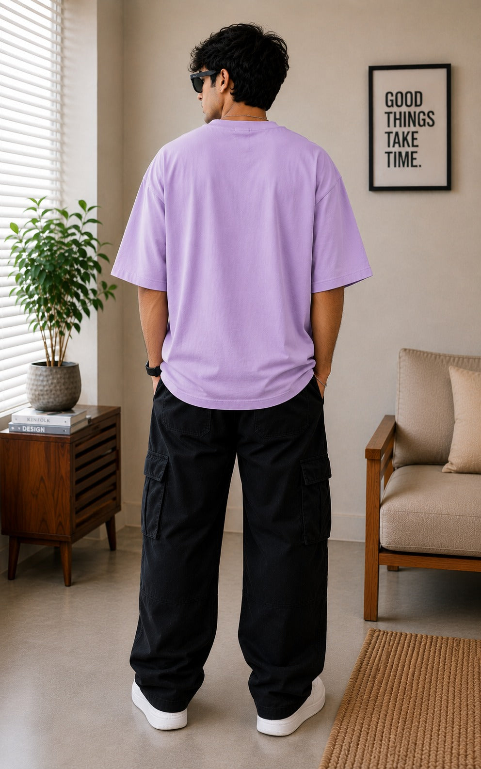 Coffee. Chat. Chaos. Repeat. – Premium Oversized T-Shirt