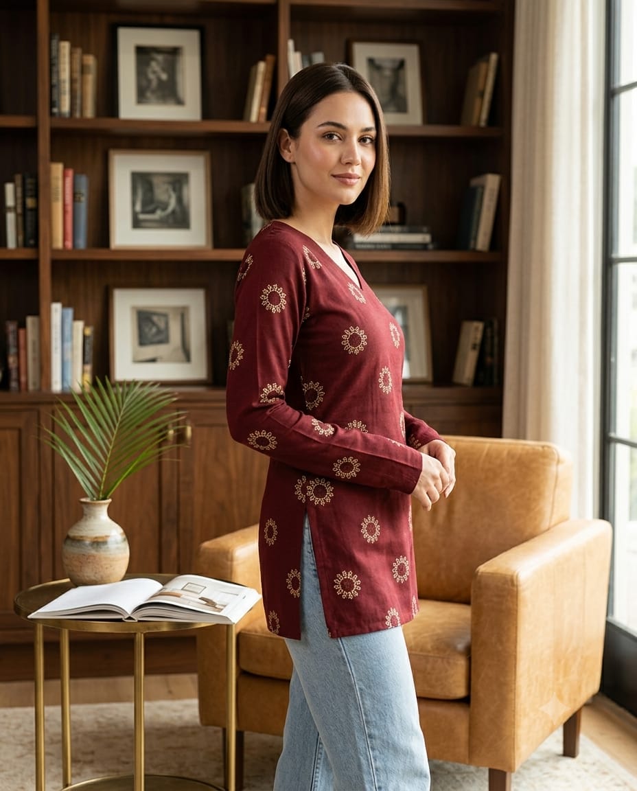 Premium Cotton Printed Kurti