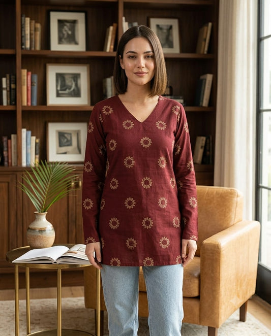 Premium Cotton Printed Kurti