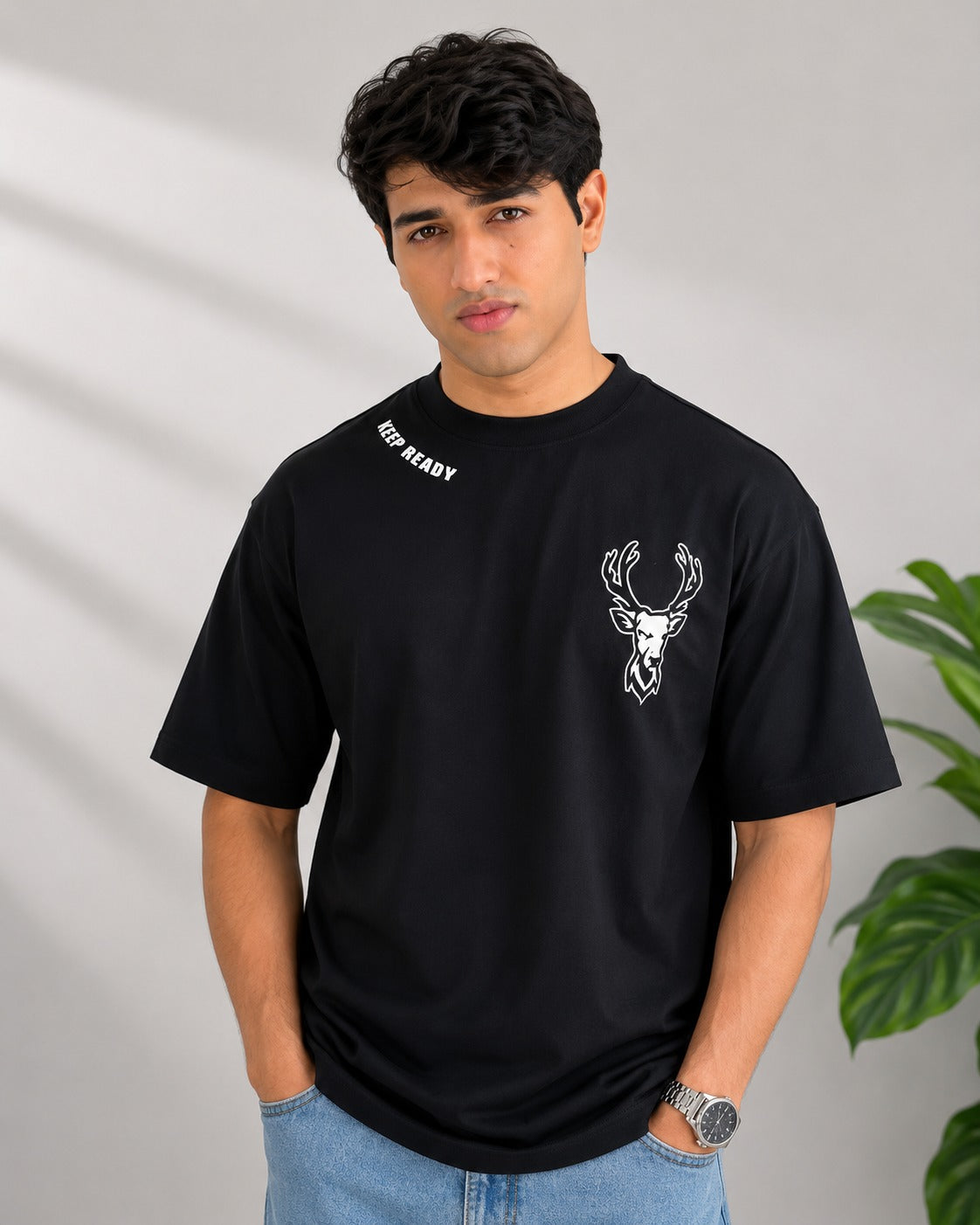 Black Oversized Graphic Unisex Tees