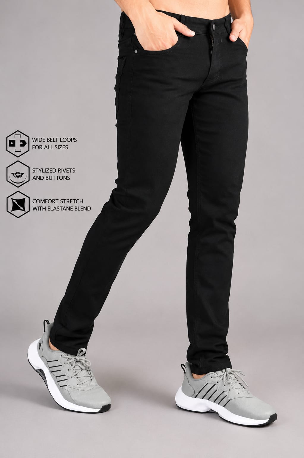 Men’s Premium Black Straight Fit Jeans