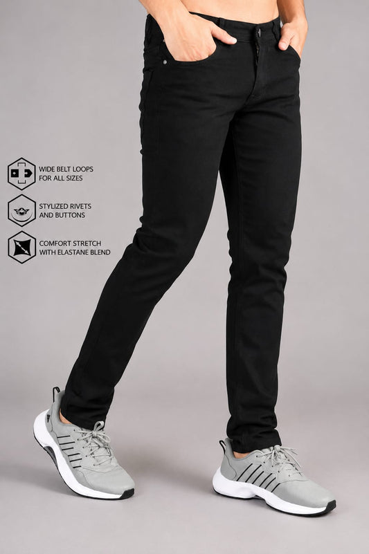 Men’s Premium Black Straight Fit Jeans