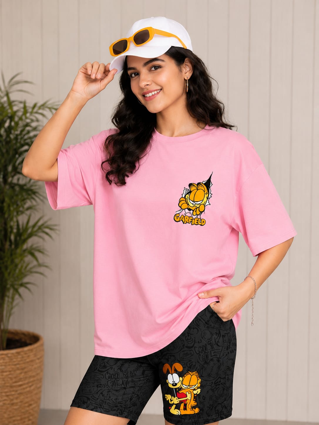 Garfield Oversized Cotton Tees