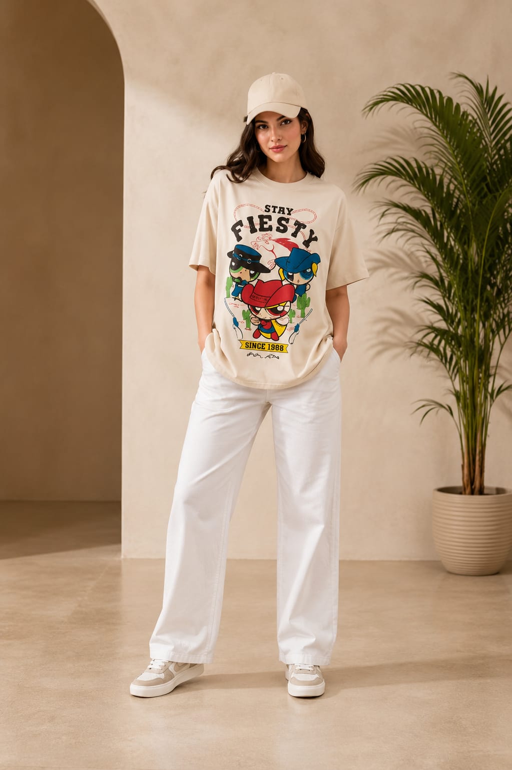 Stay Fiery Oversized Cotton Tees