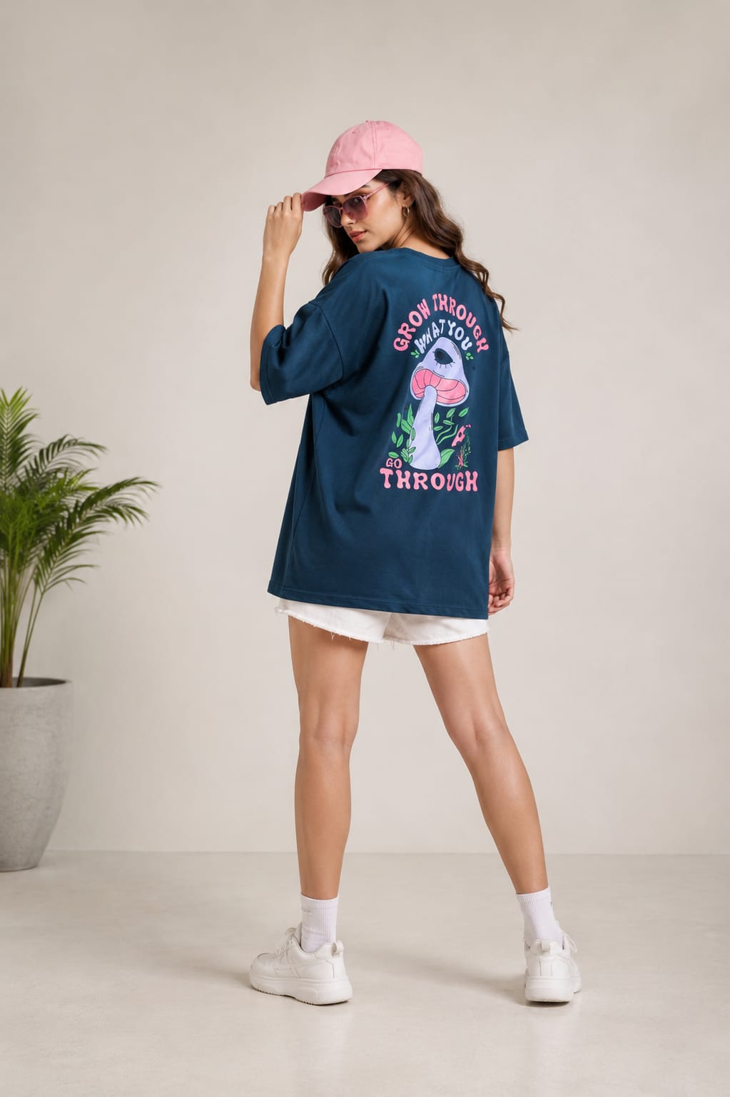 Grow Through What You Go Through Oversized Cotton Tees