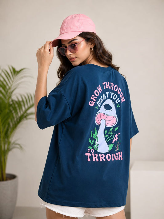 Grow Through What You Go Through Oversized Cotton Tees