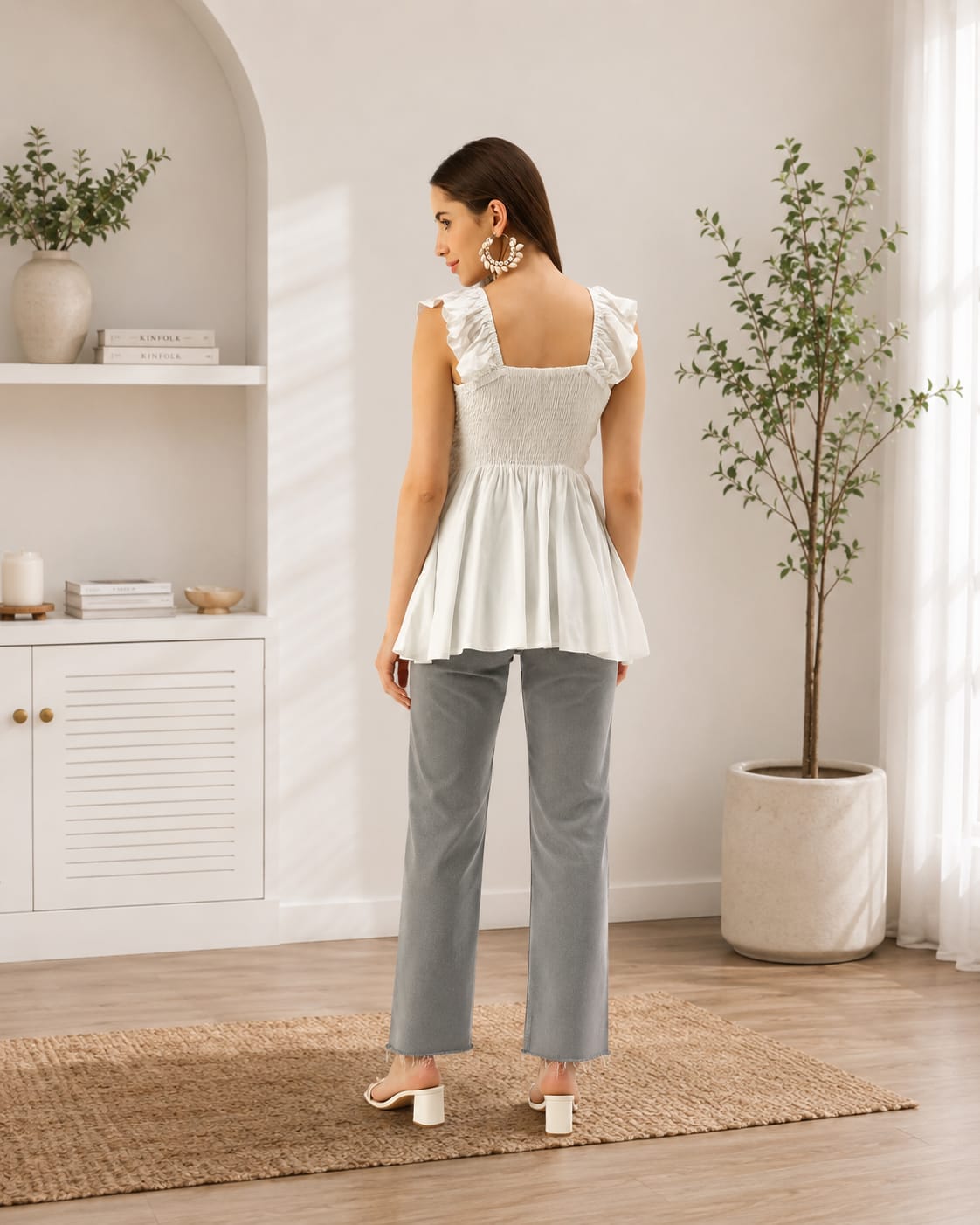 NEW ARRIVALS | Elegant Bow Front Peplum Top