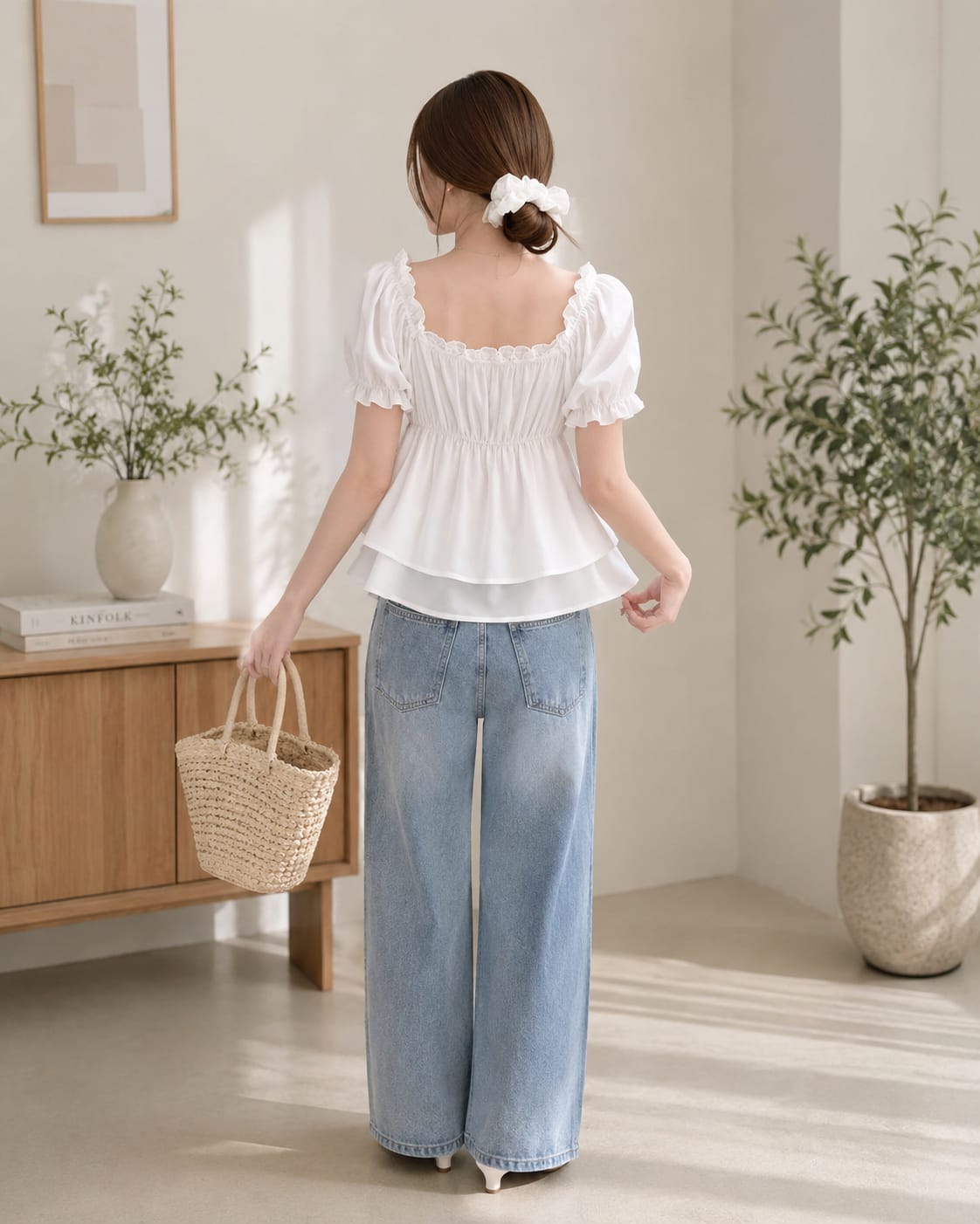 NEW ARRIVALS | White Ruffle Layered Peplum Top