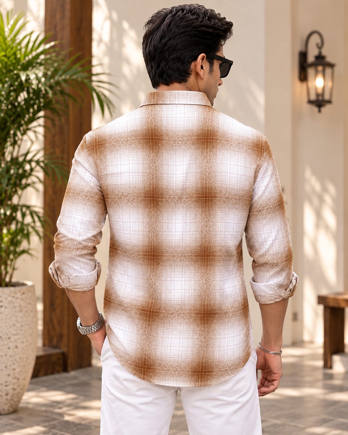 Textured Check Shirt — Premium Casual Edit