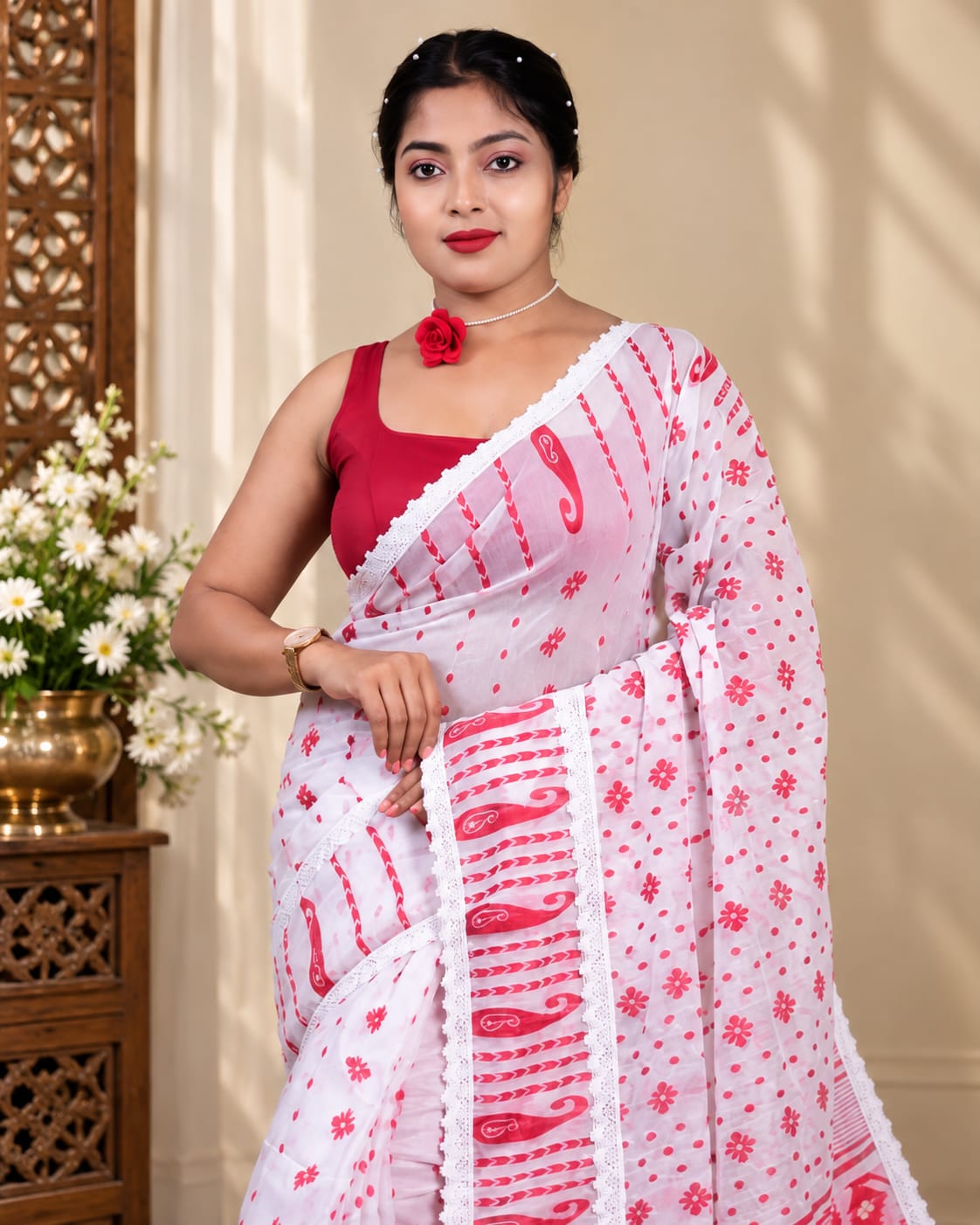 Cotton Jamdani Saree — Elegant, Lightweight & Timeless
