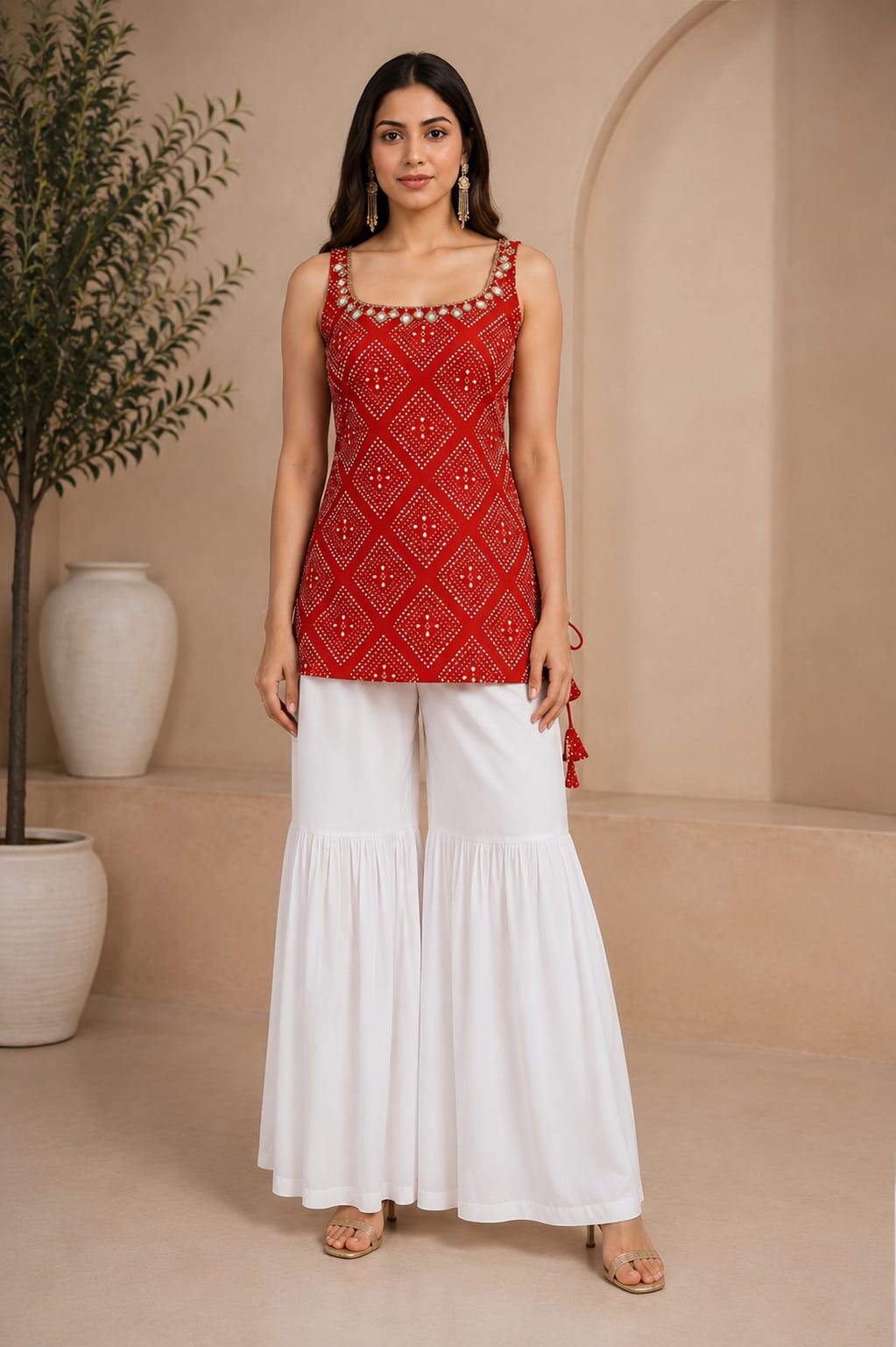 Trending Sleeveless Ethnic Top