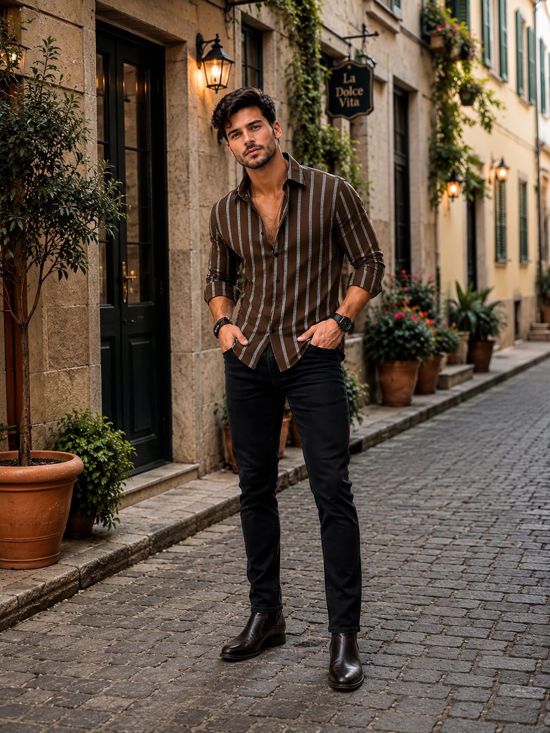 Premium Striped Slim Fit Shirt