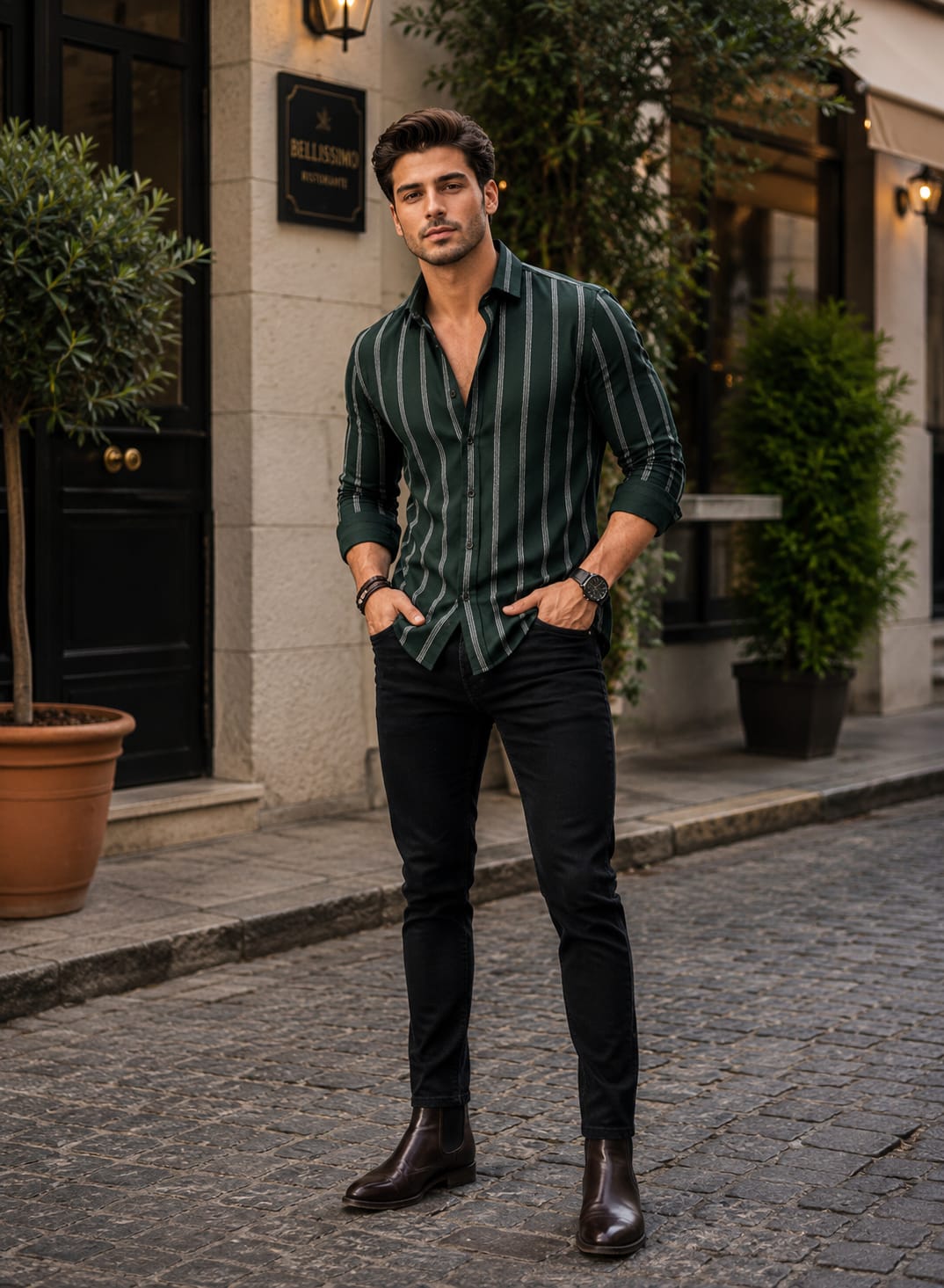 Premium Striped Slim Fit Shirt