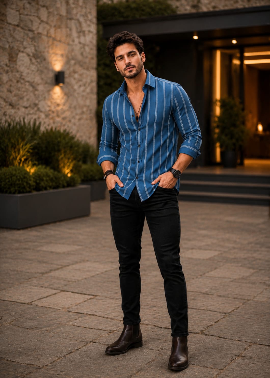 Premium Striped Slim Fit Shirt