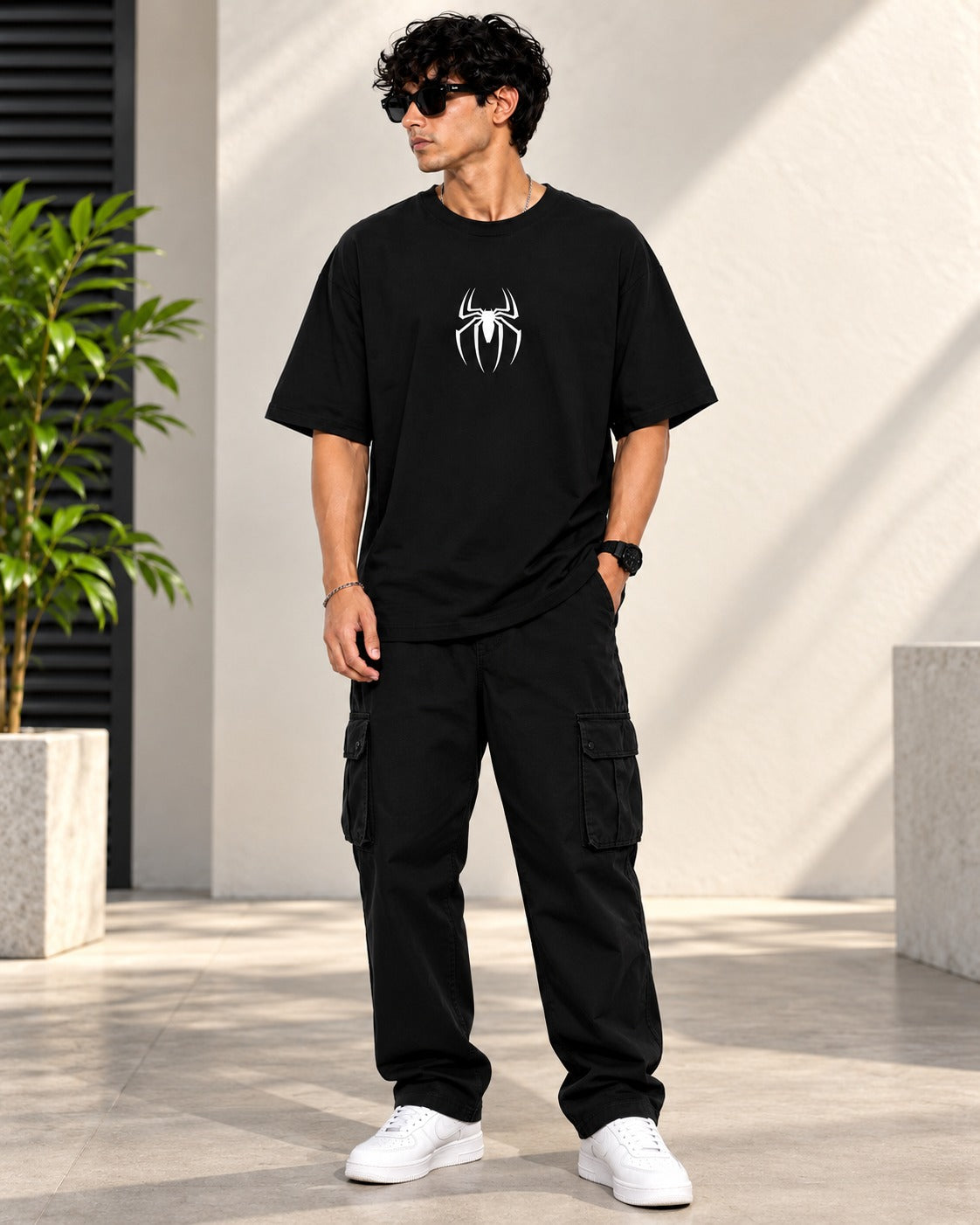 SPIDER GRAPHIC OVERSIZED T-SHIRT